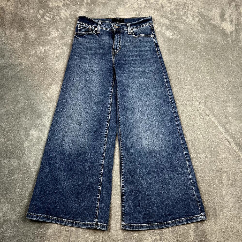 Banana‎ Republic Jeans Womens 25/0 Wide Leg Medium Wash Mid Rise Career